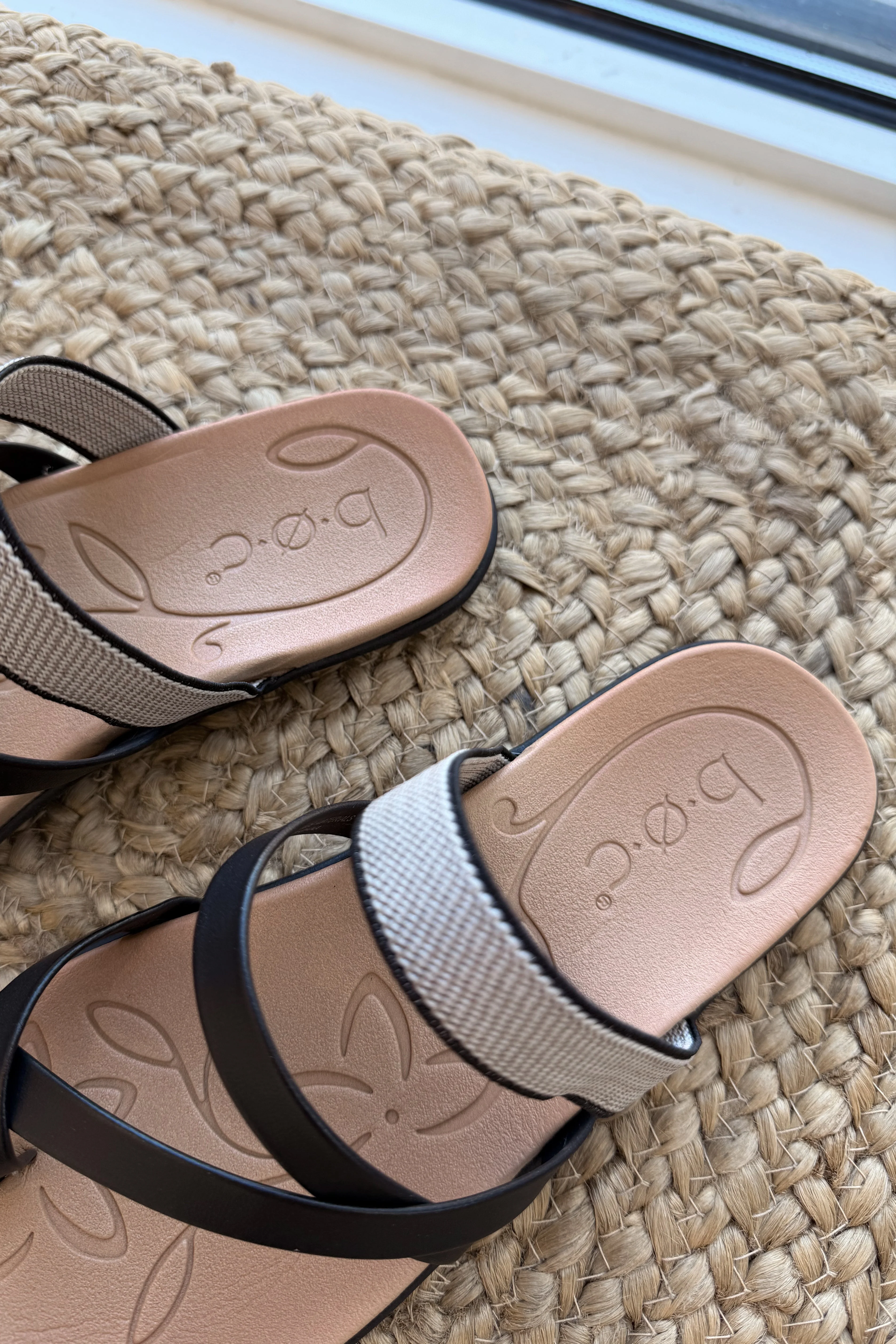 B.O.C. Halena Black & Natural Strappy Sandal - Image 4
