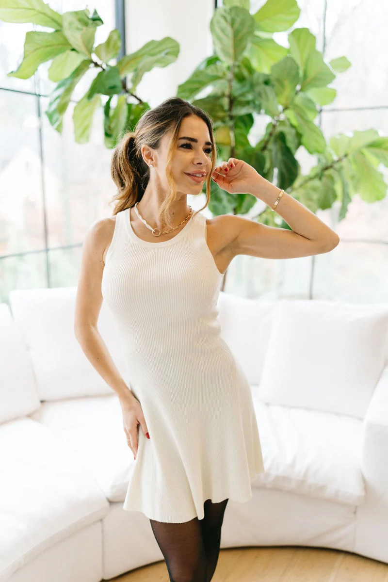 Back To The Basics Dress in Ivory - Image 3