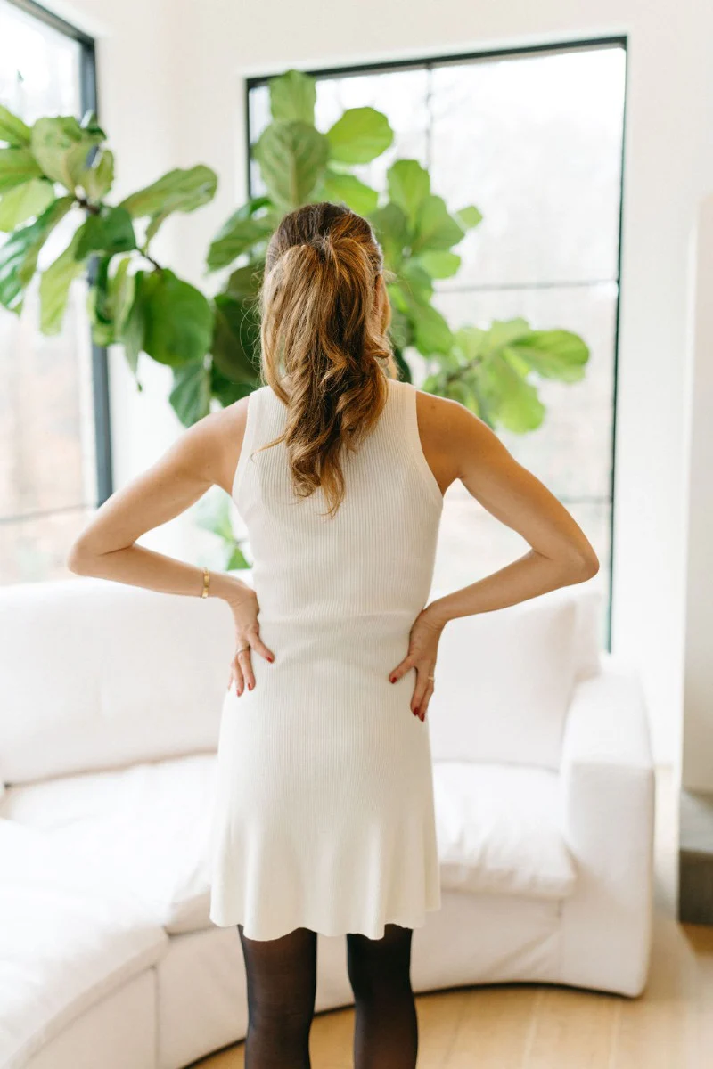 Back To The Basics Dress in Ivory - Image 5
