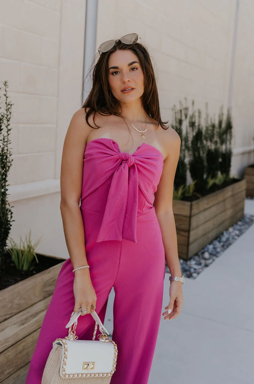 Baylee Magenta Convertible Jumpsuit - Image 5