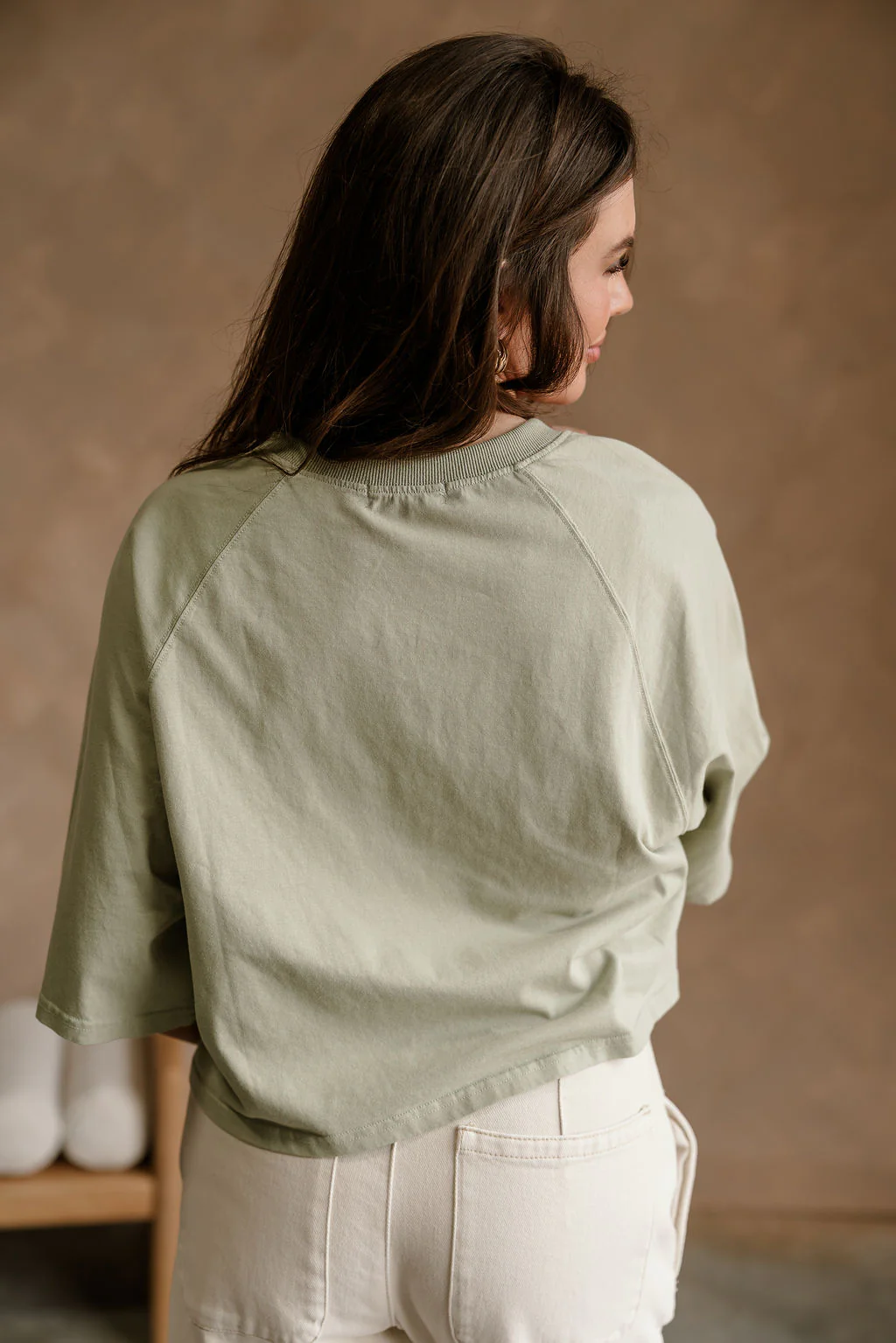 Becca Sage Cropped Short Sleeve Top - Image 6