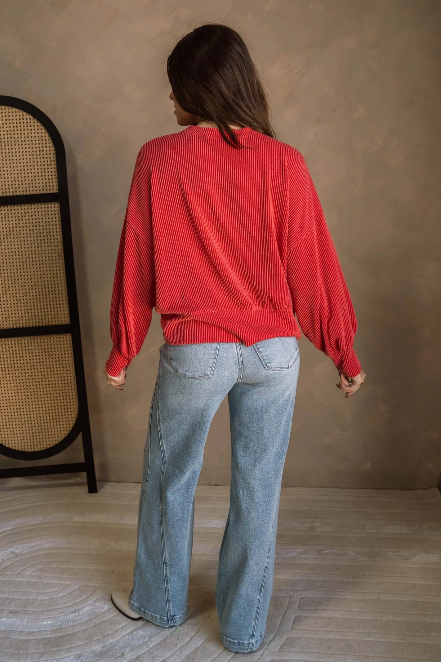 Bella Ribbed Long Sleeve Top - Image 6