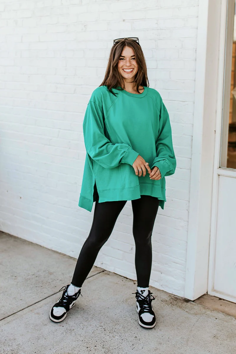 Best Of Luck Sweatshirt In Green - Image 2