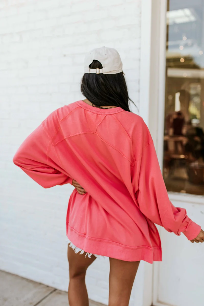 Best Of Luck Sweatshirt In Pink - Image 6