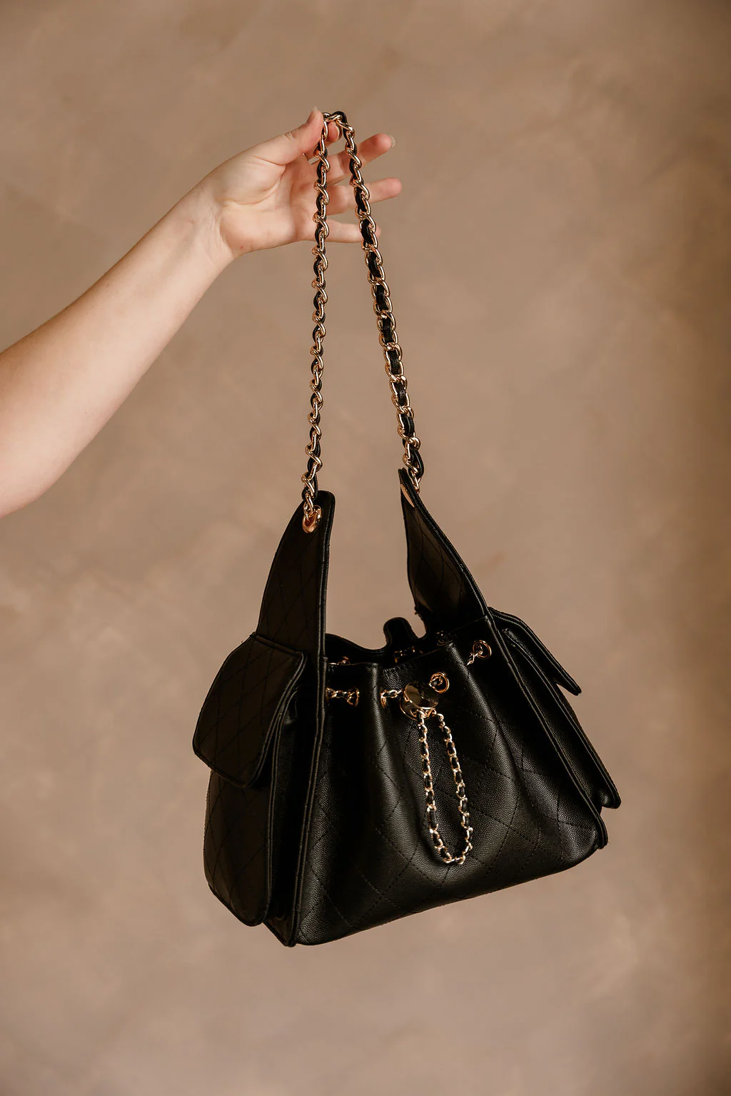 Willow Black Drawstring Purse