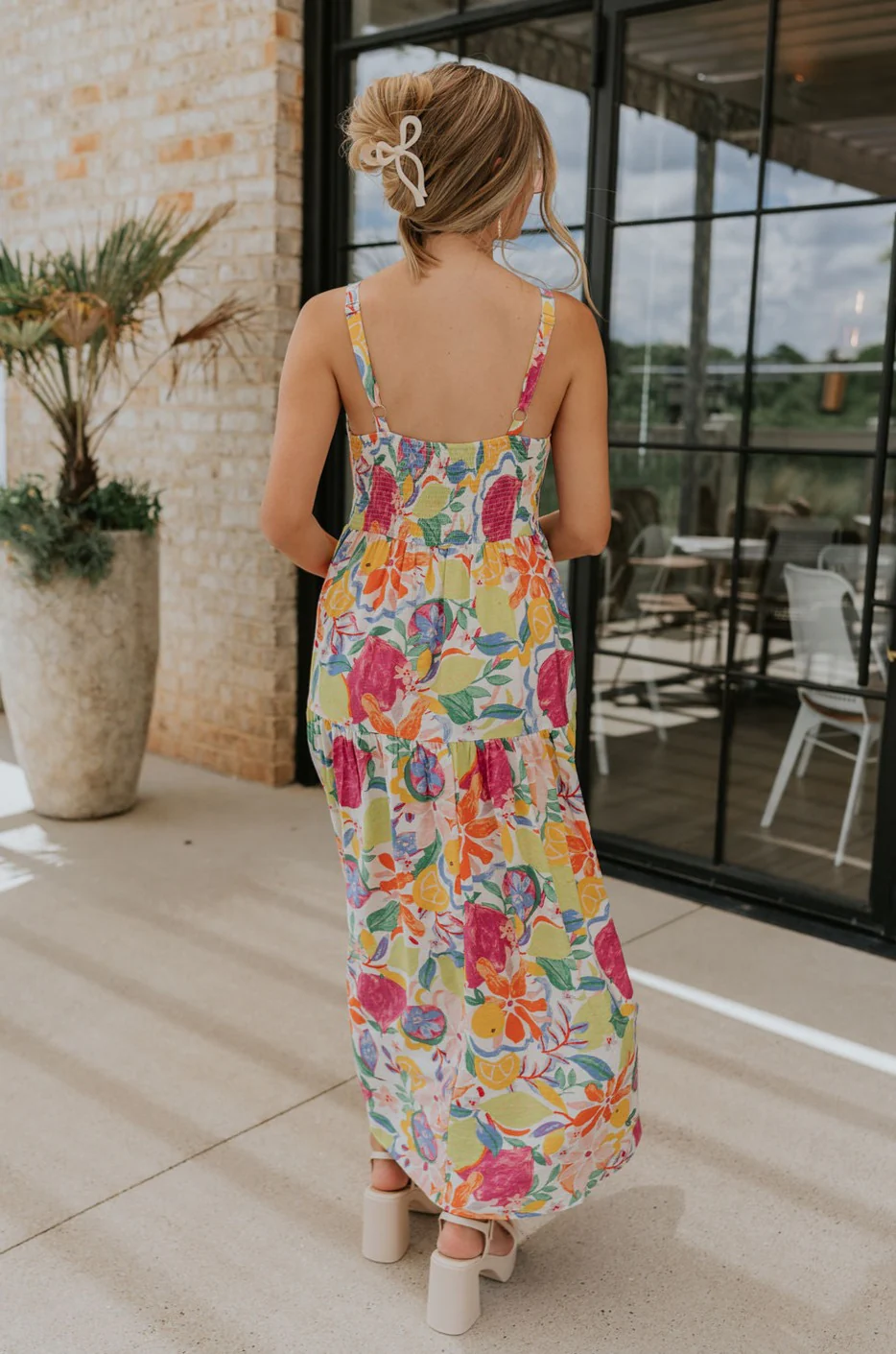 Blair Fruit & Floral Multi Midi Dress - Image 7