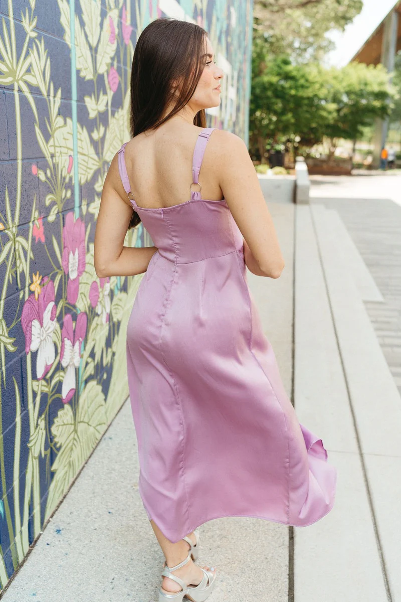 Blaire Satin Midi Dress - Image 4