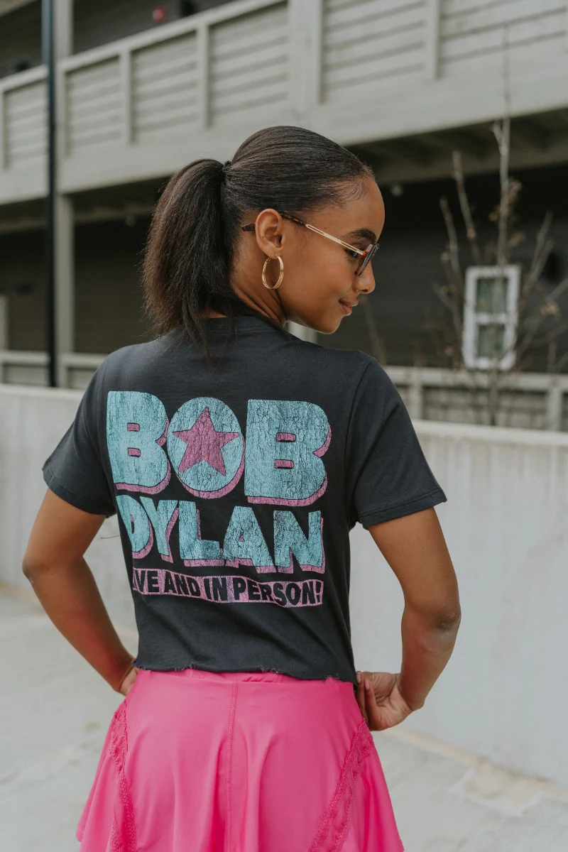 Bob Dylan Cropped Graphic Tee - Image 10