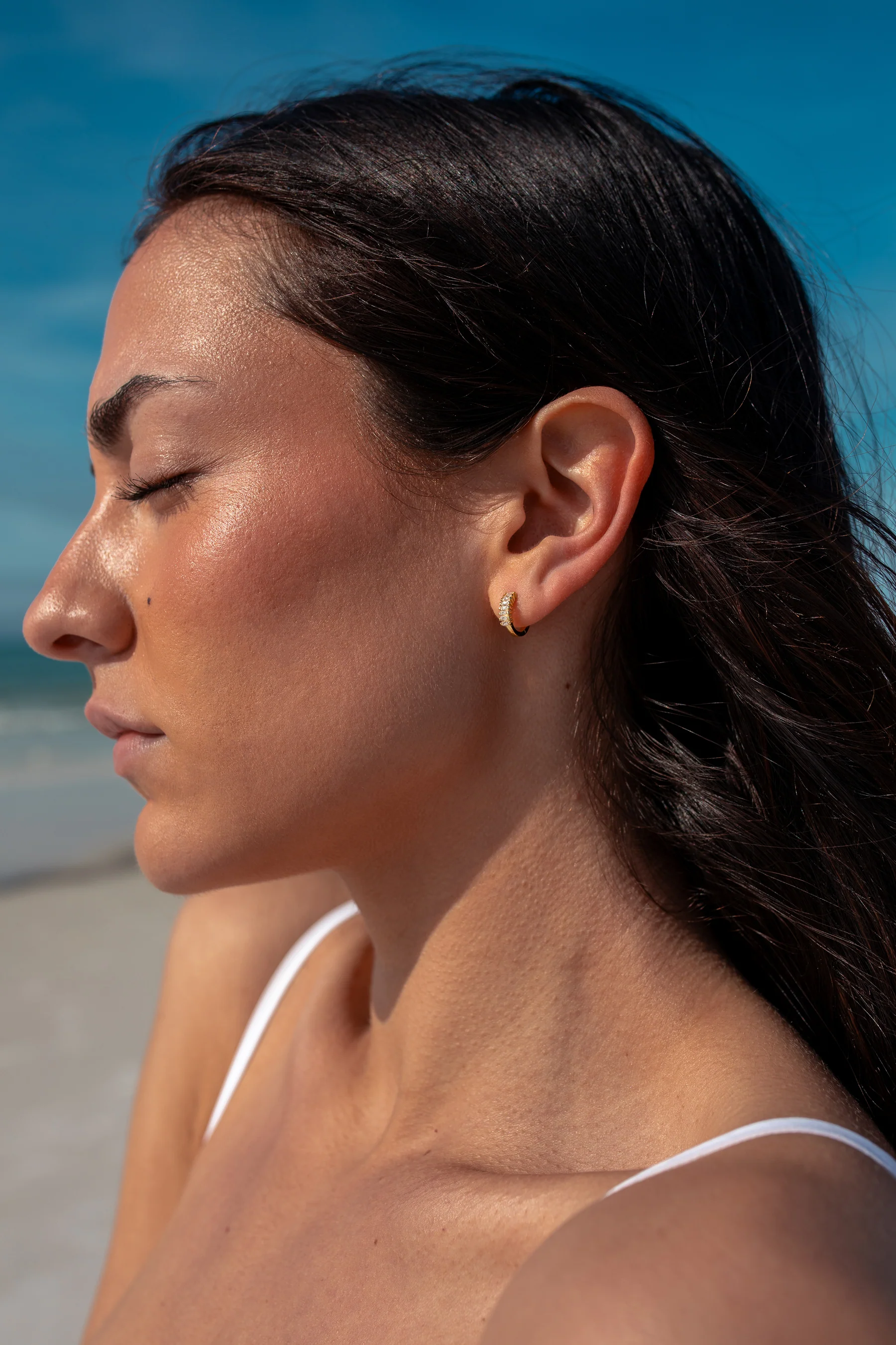 ALCO Boca Gold Huggie Earring - Image 3