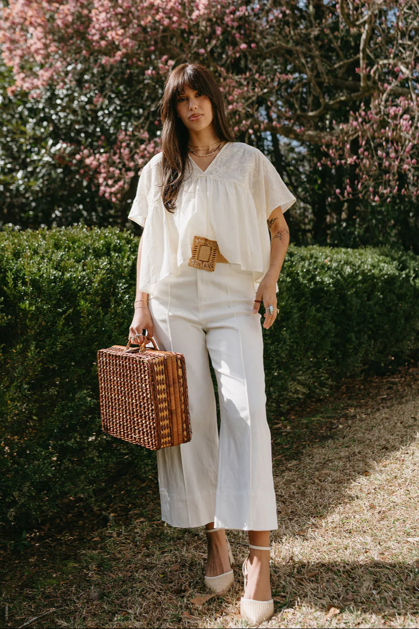 Bonnie Cream Embroidered Floral Top - Image 2