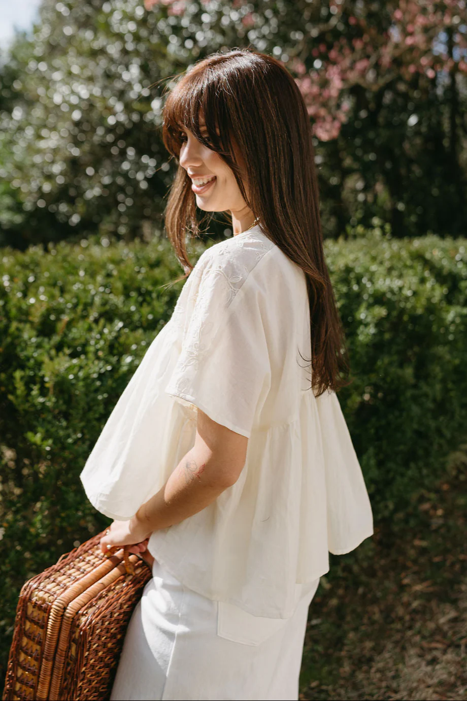 Bonnie Cream Embroidered Floral Top - Image 6