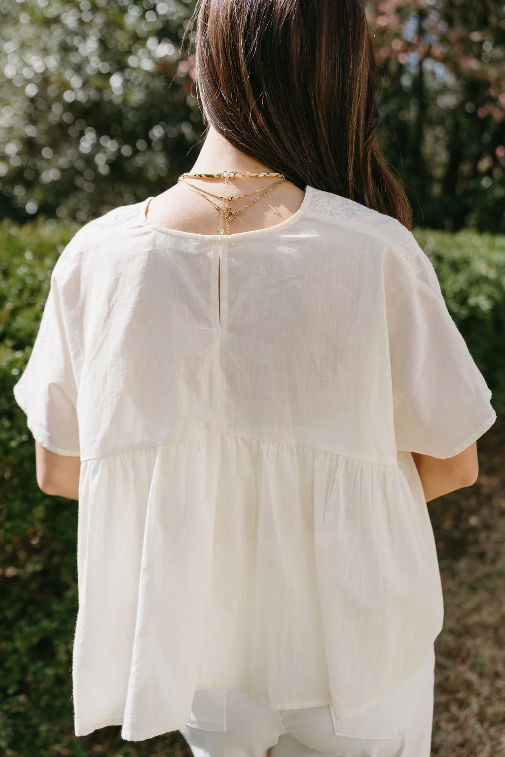 Bonnie Cream Embroidered Floral Top - Image 8