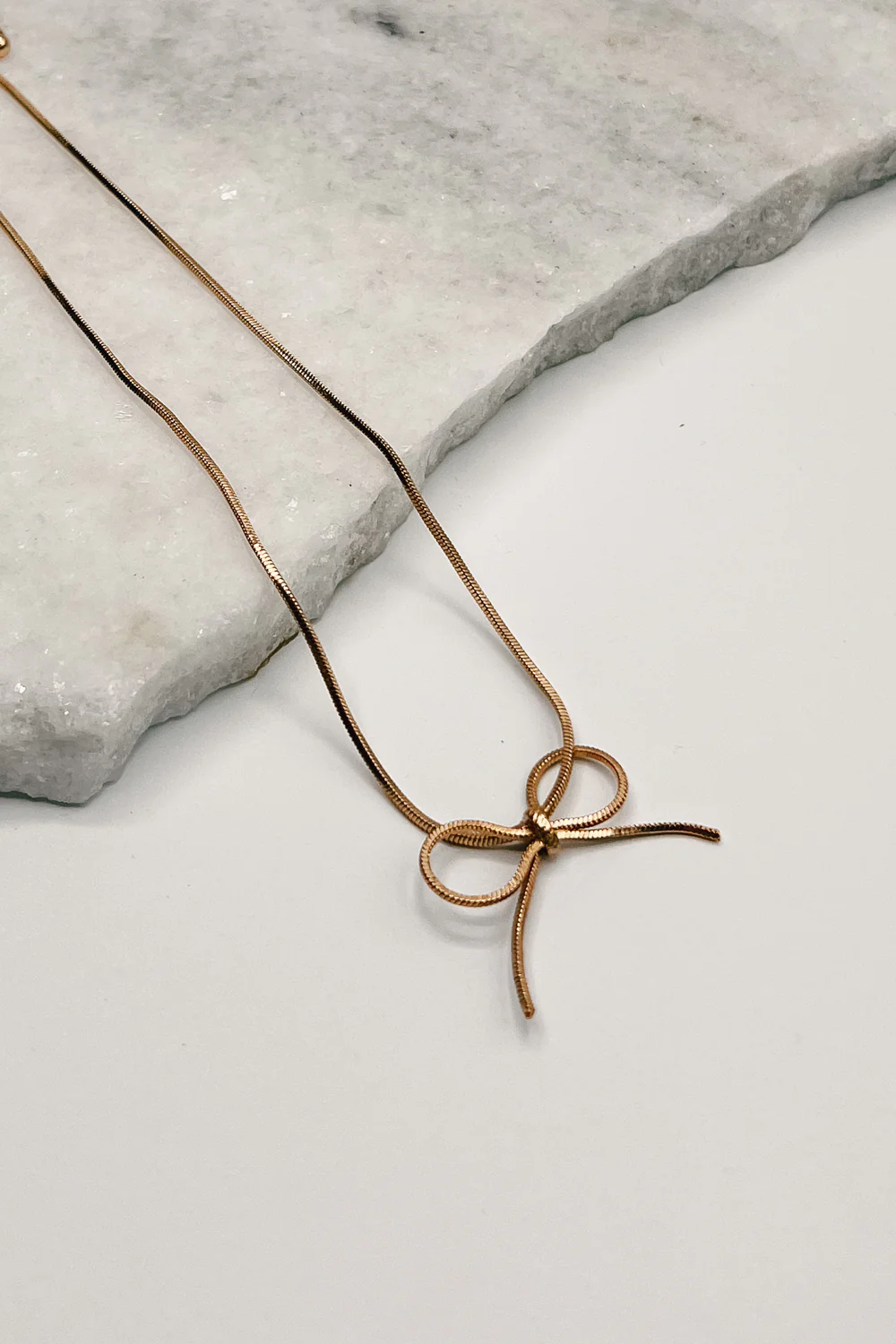 Brooklyn Gold Bow Necklace