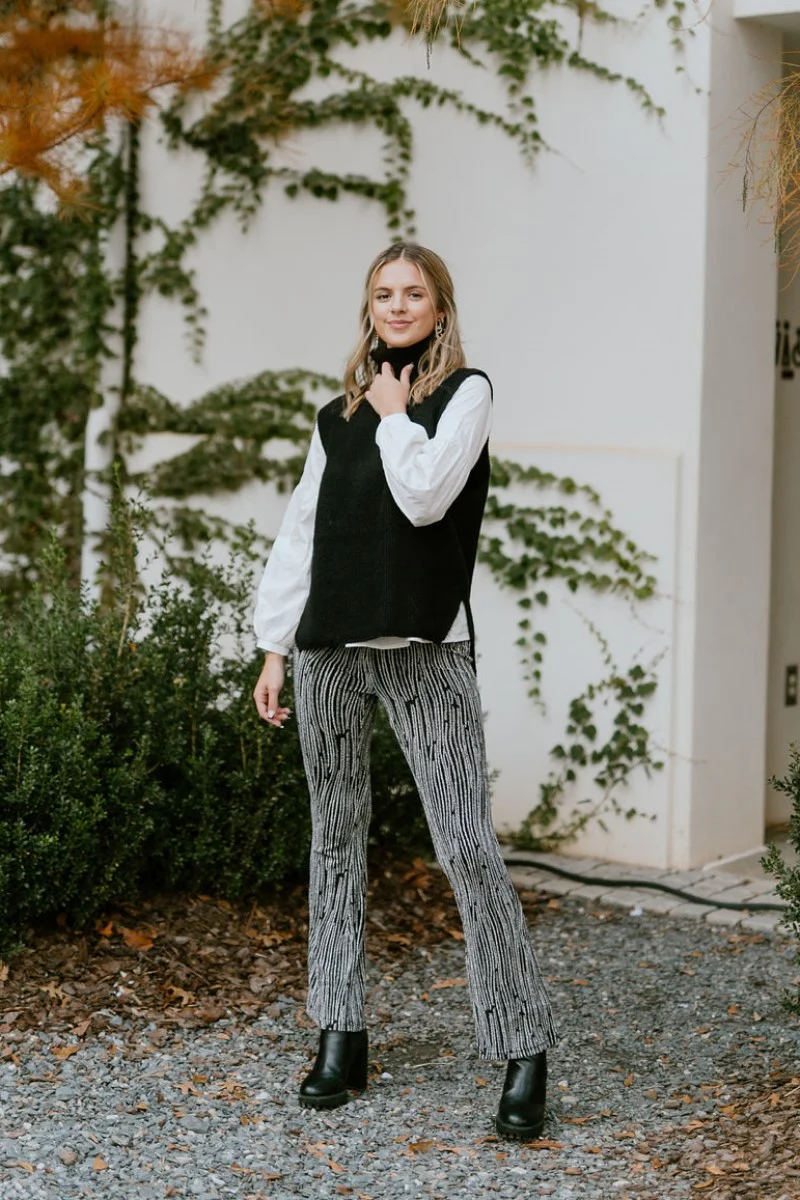 Brooklyn Sweater Vest in Black - Image 2