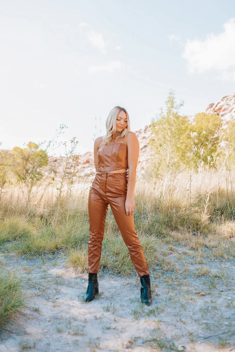 Live Fast Top in Brown - Image 3