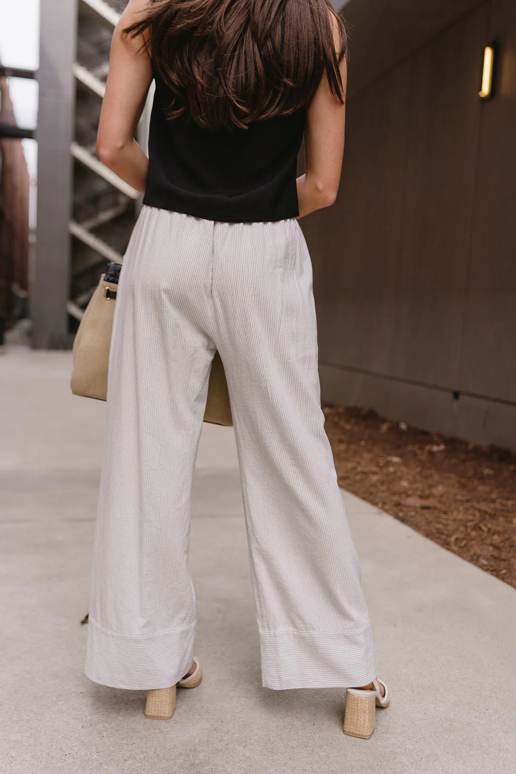 Brynlee White & Black Stripe Wide Leg Pants - Image 7