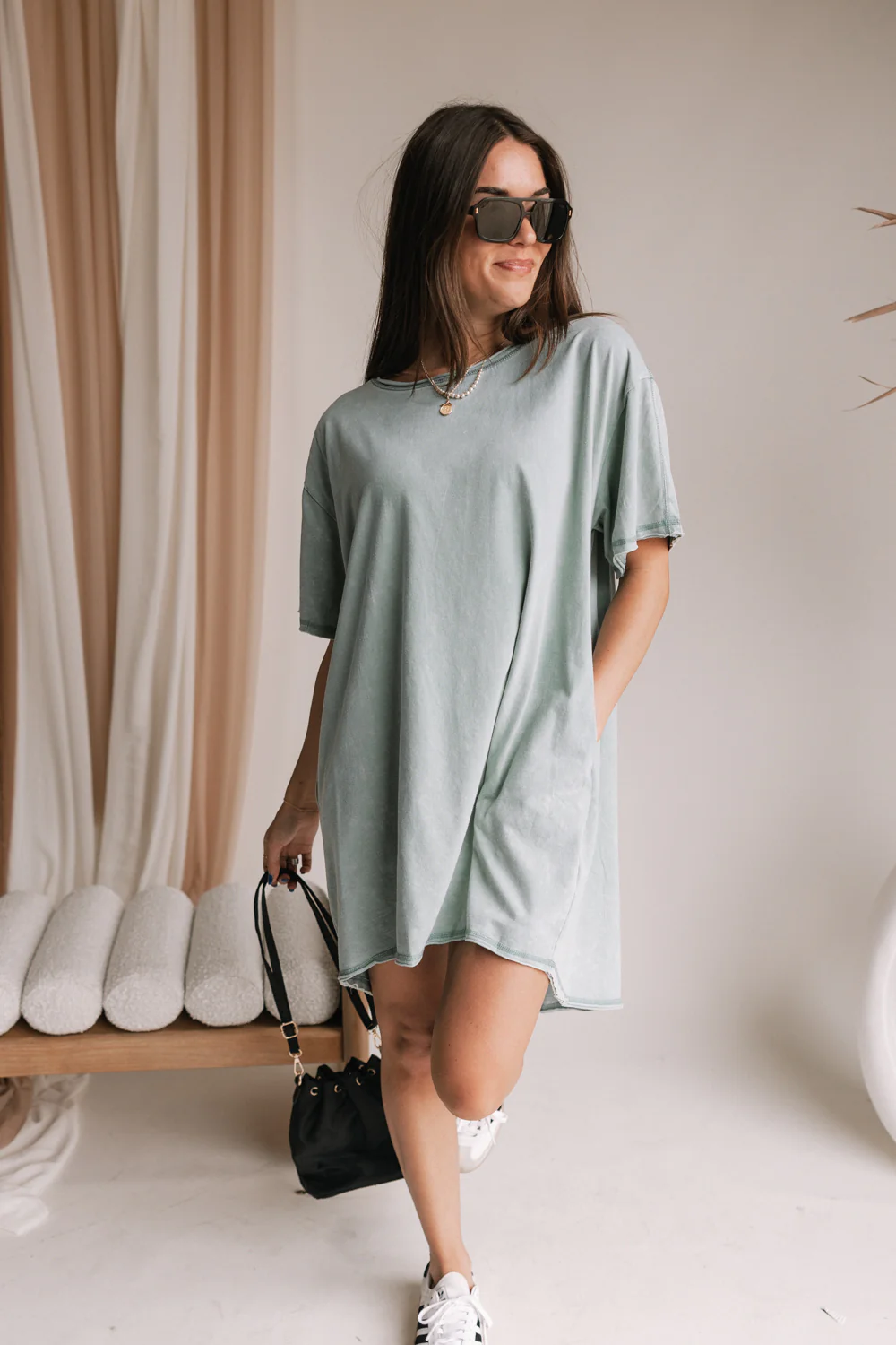 Caitlyn Short Sleeve T-Shirt Dress - Image 2