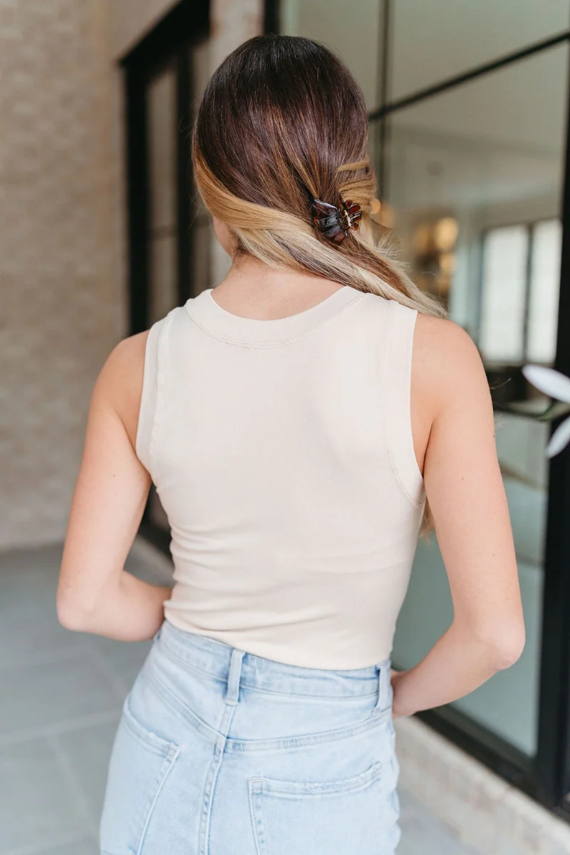 Call It Even Bodysuit in Nude - Image 5