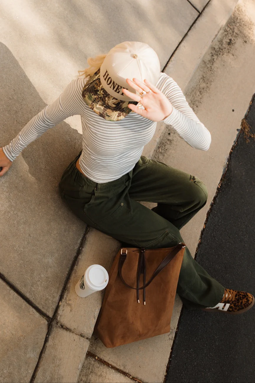 Calyra Olive Denim Cargo Pants