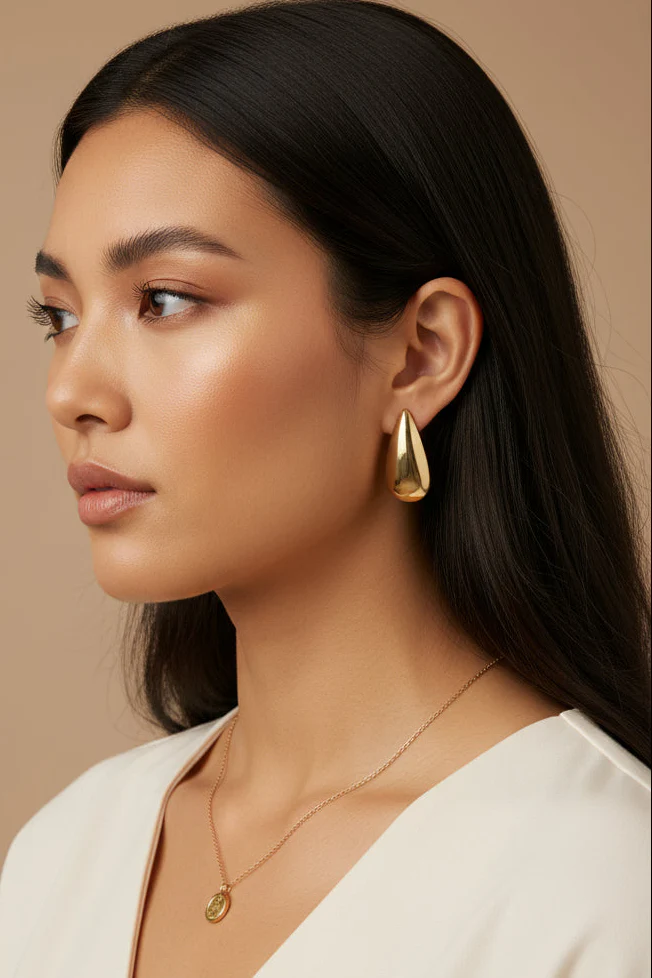 Cambry Gold Teardrop Earrings