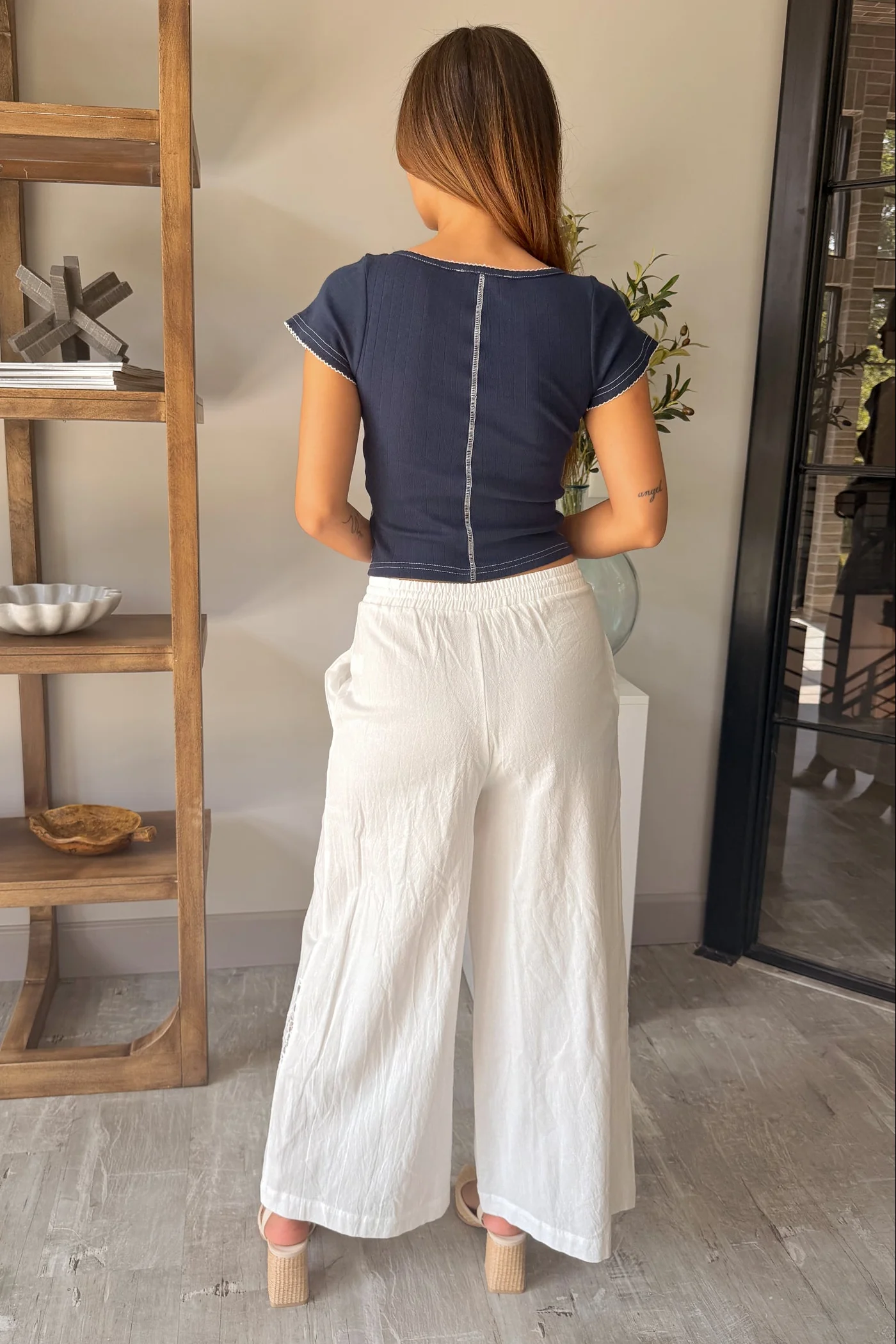 Camden Navy & White Trim Top - Image 6