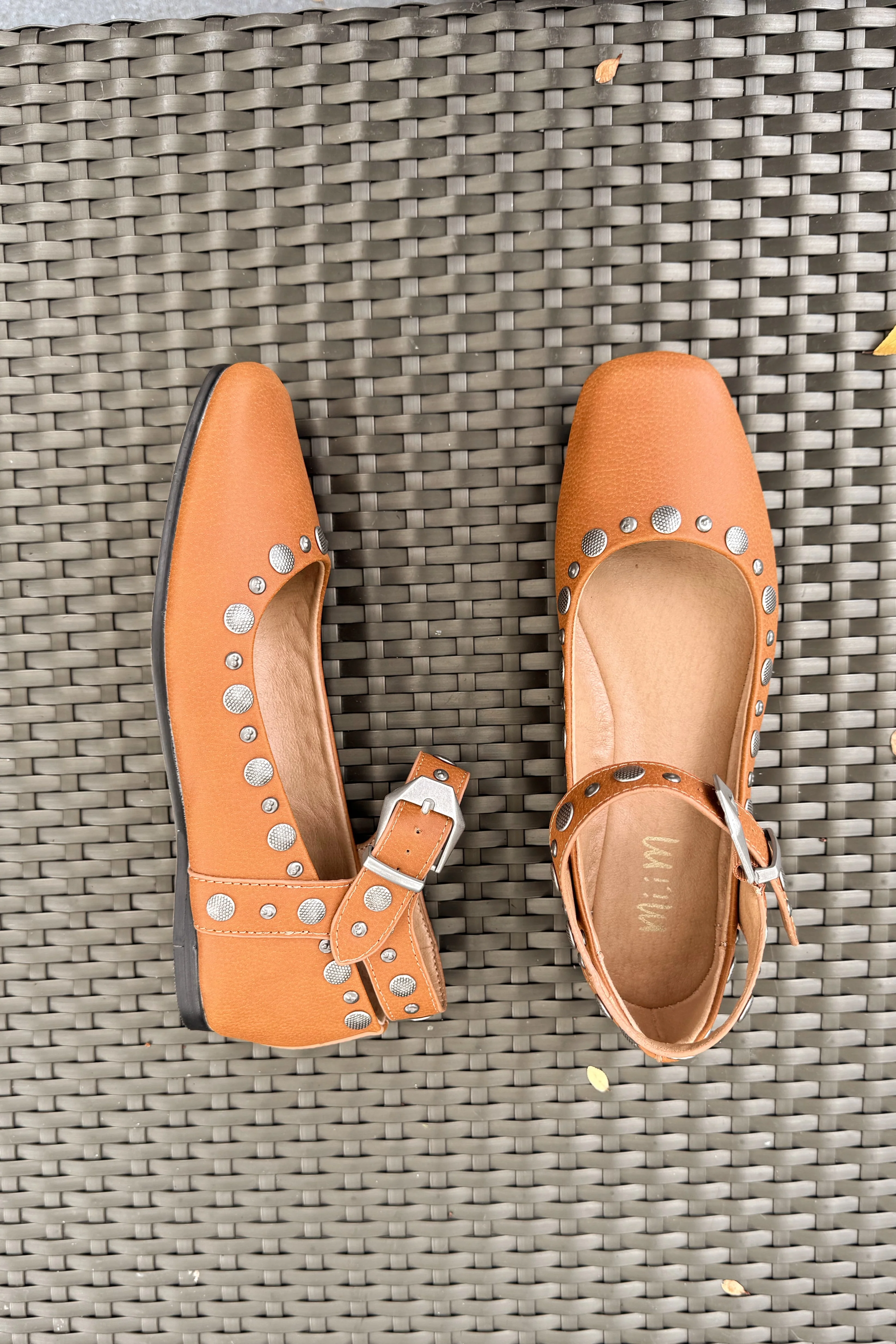 Mystic Camel Studded Ankle Strap Flat - Image 3