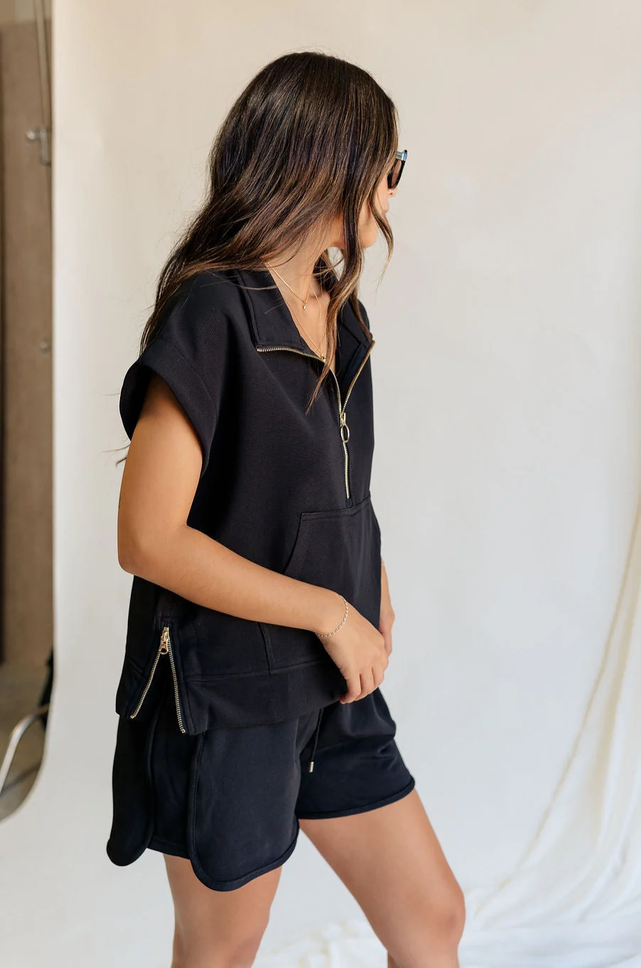 Camilla Black & Gold Short Sleeve Top - Image 3