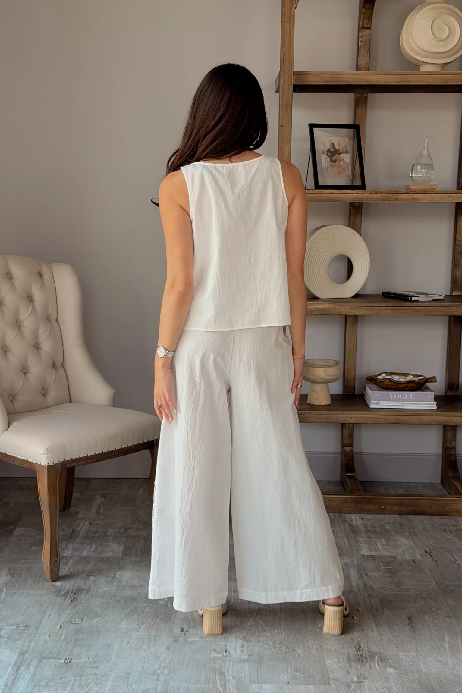 Carlie White Lace Detail Tank Top - Image 8