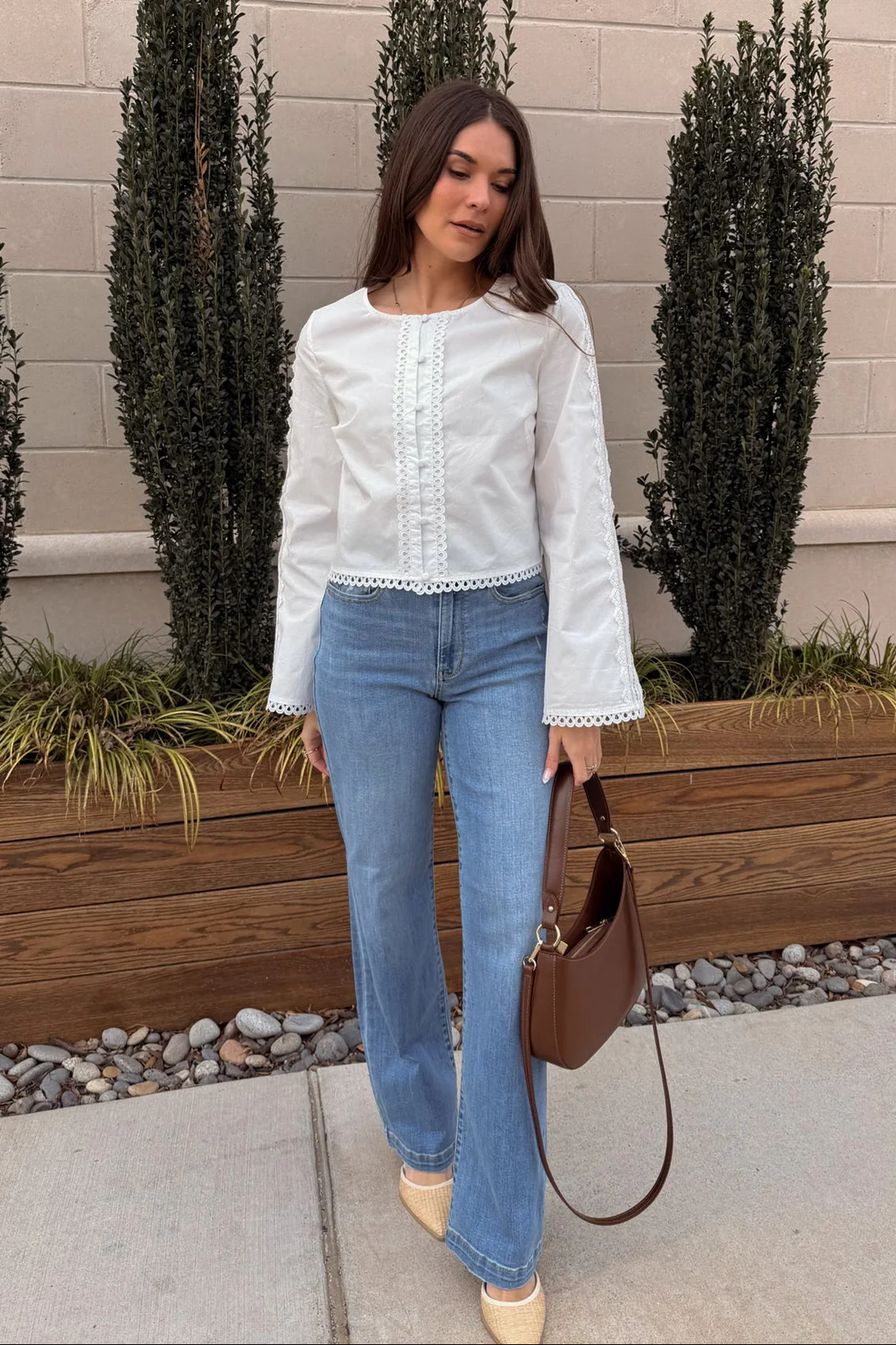 Carmella White Eyelet & Lace Top - Image 5