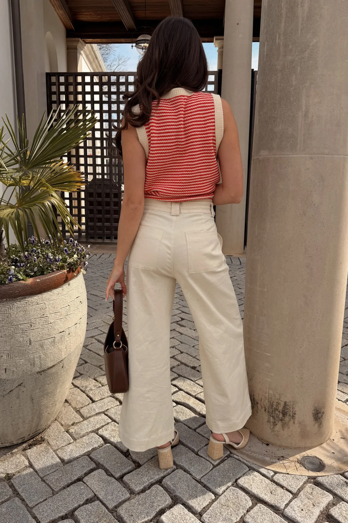 Carmen Ecru Tie Waist Pants - Image 5