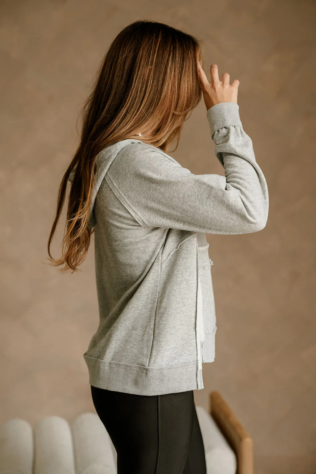 Carter Heather Grey Quarter-Zip Hoodie - Image 8