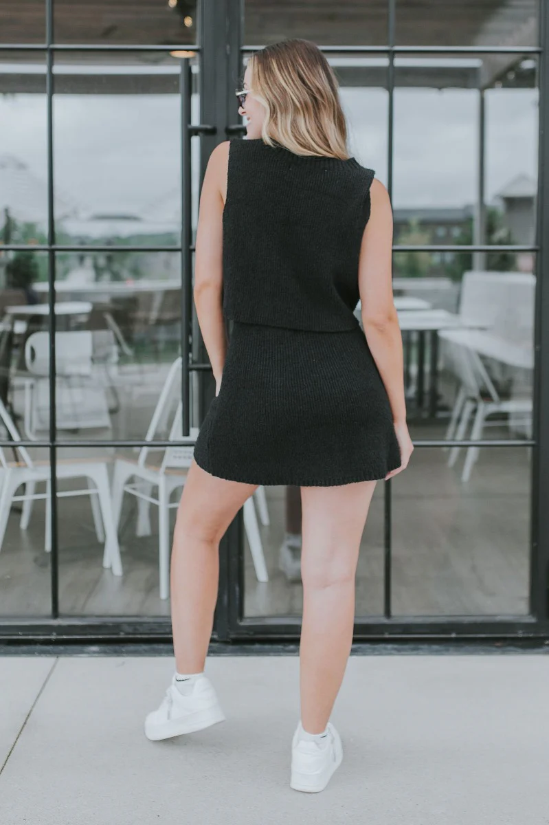 Catalina Sweater Tank in Black - Image 5