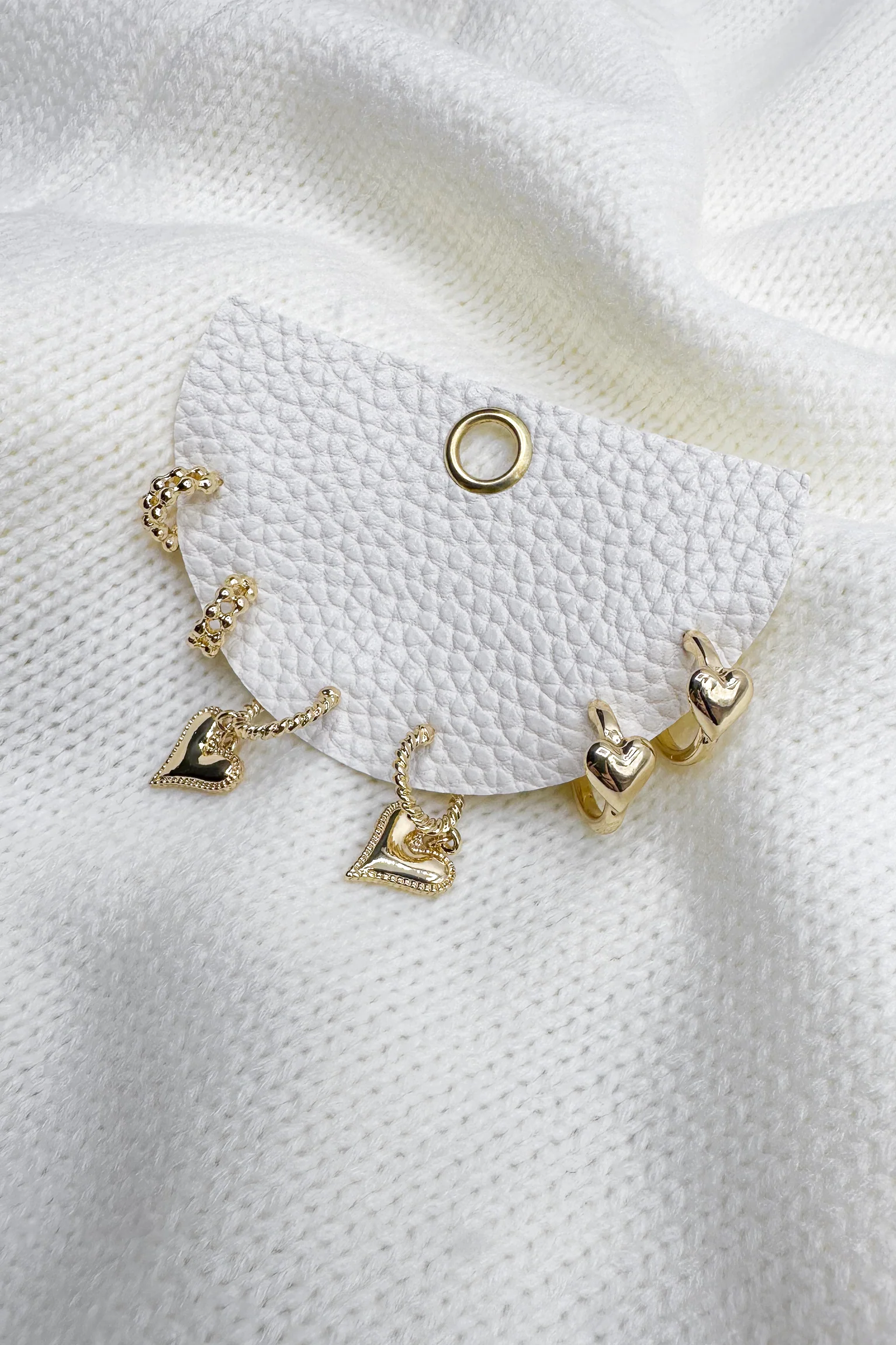 Nova Gold Hearts Hoops Earring Set - Image 2