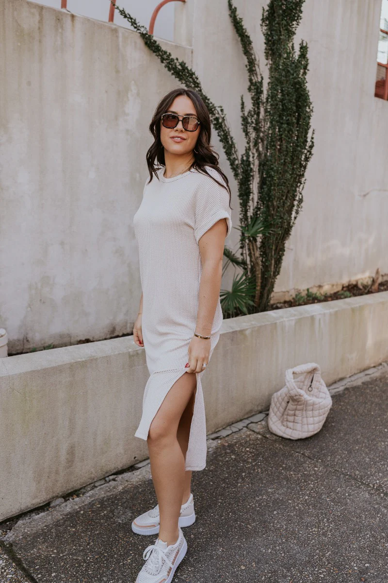 Cecile Ribbed Midi Dress - Image 4