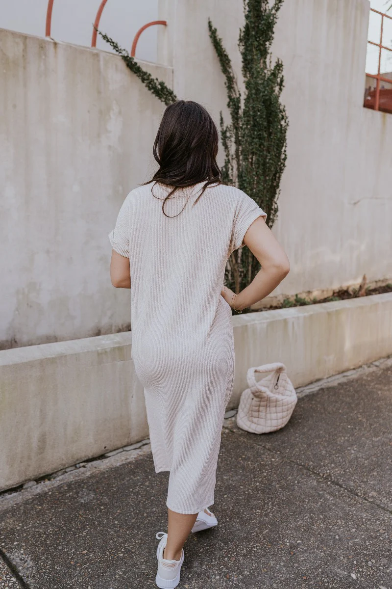 Cecile Ribbed Midi Dress - Image 7
