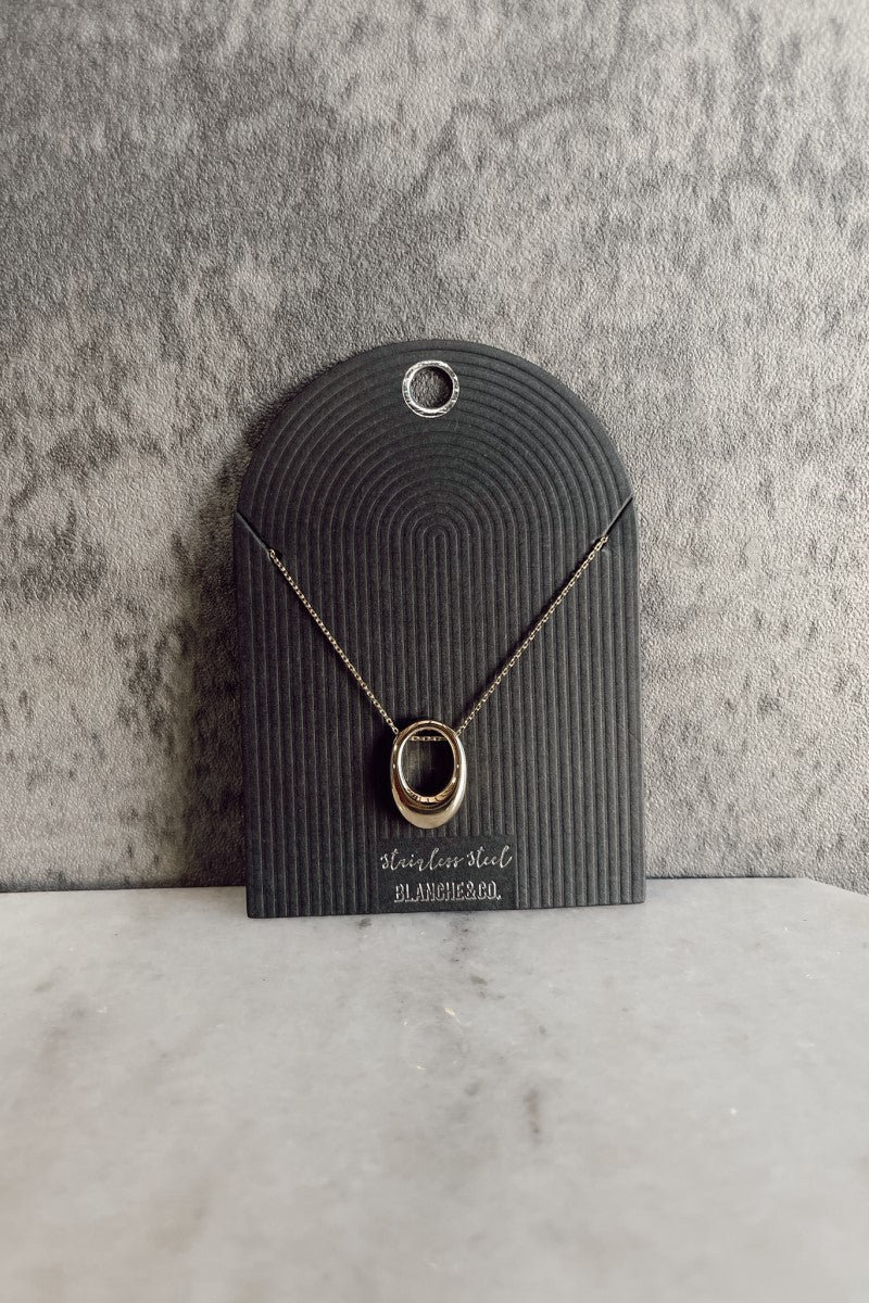 Cecilia Gold Oval Necklace