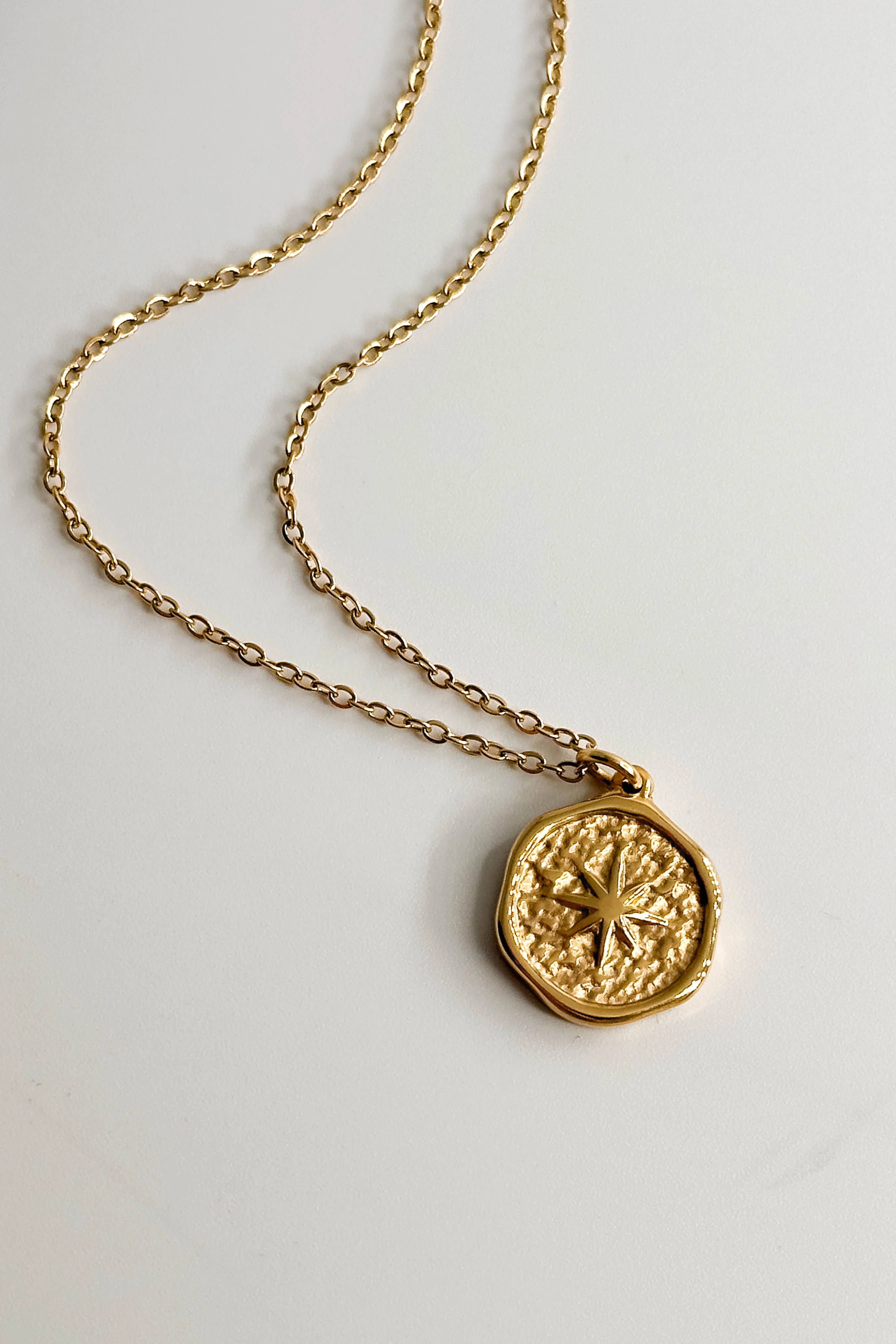Celeste Gold Star Medallion Necklace - Image 2