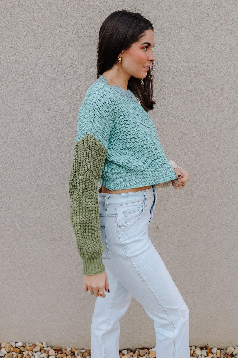 Celeste Sage Multi Long Sleeve Sweater - Image 6