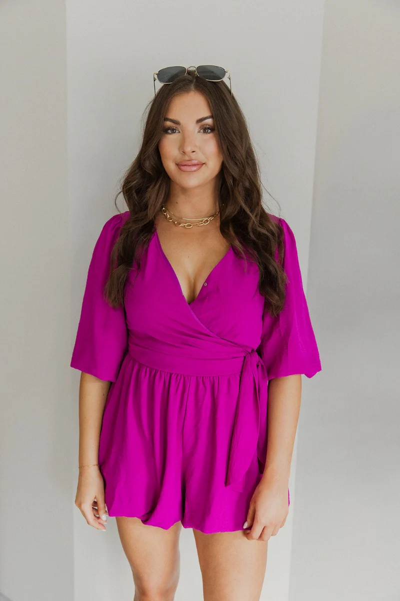Celia Romper in Magenta - Image 3