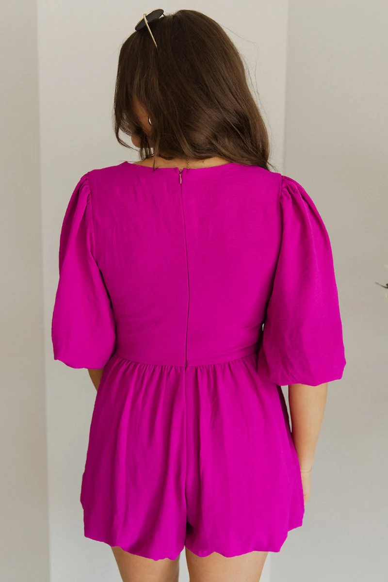 Celia Romper in Magenta - Image 6