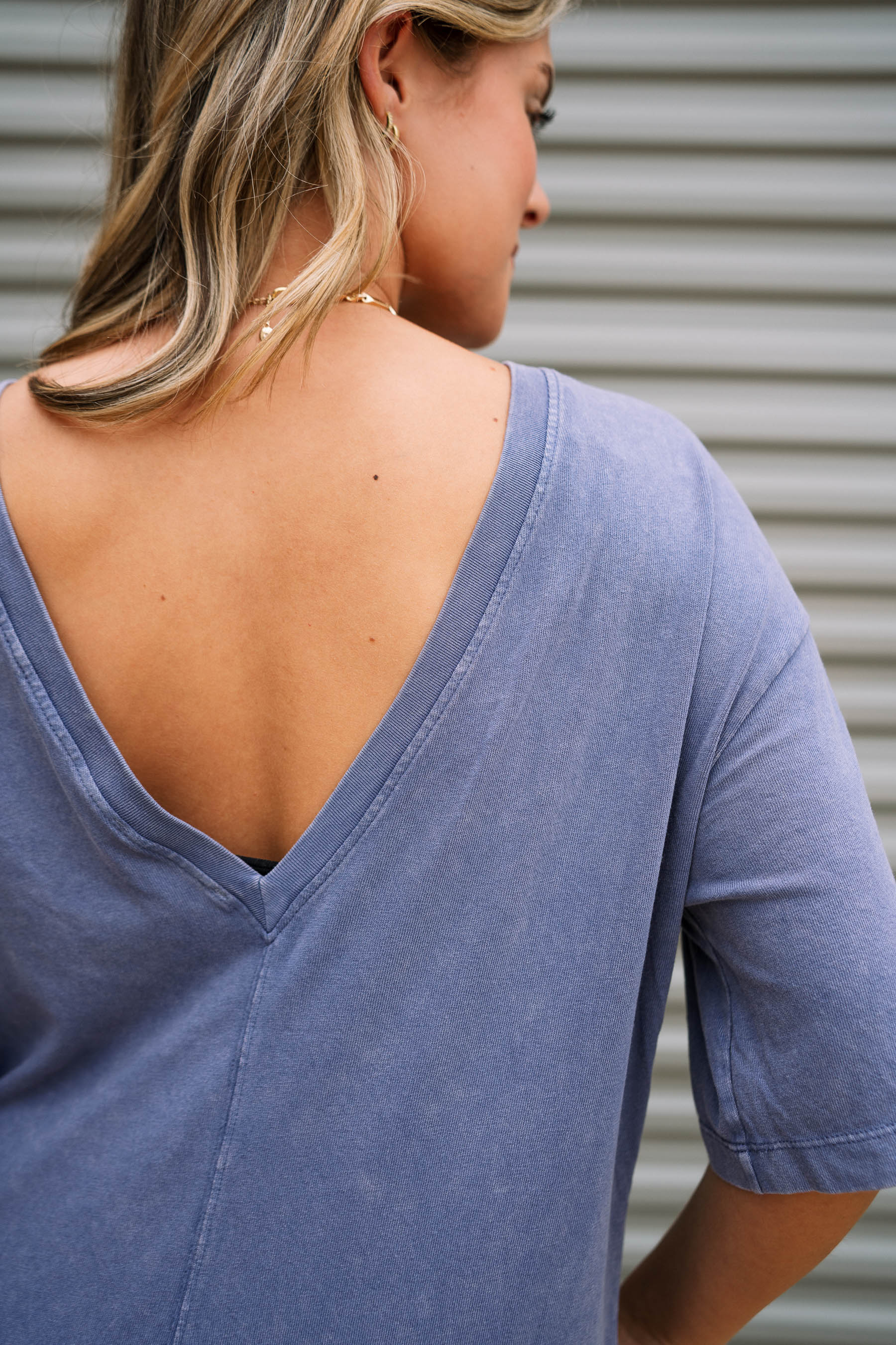Charlie Dusty Indigo Short Sleeve Romper - Image 9