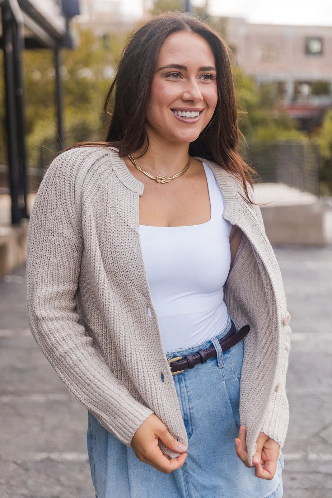 Charlotte Button-Up Knit Cardigan