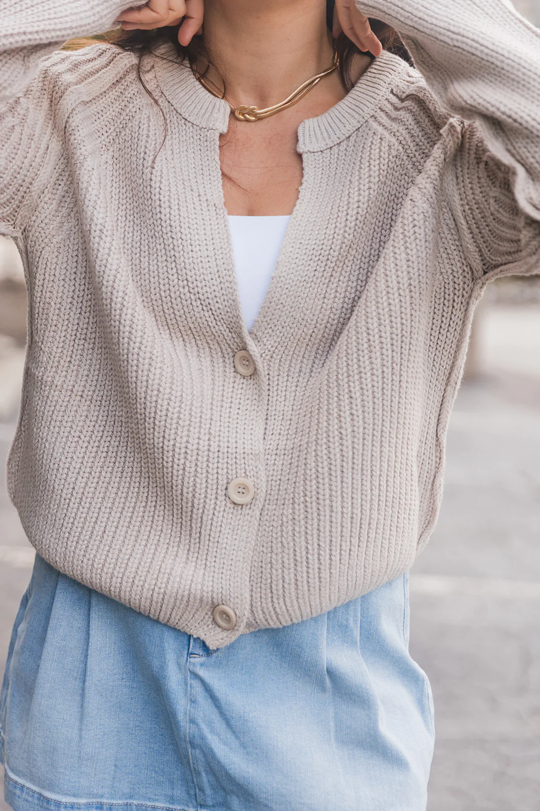 Charlotte Button-Up Knit Cardigan - Image 4
