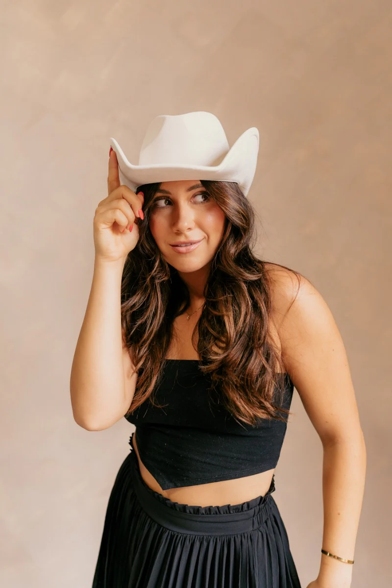 Charlotte Ivory & Rhinestone Cowgirl Hat - Image 2