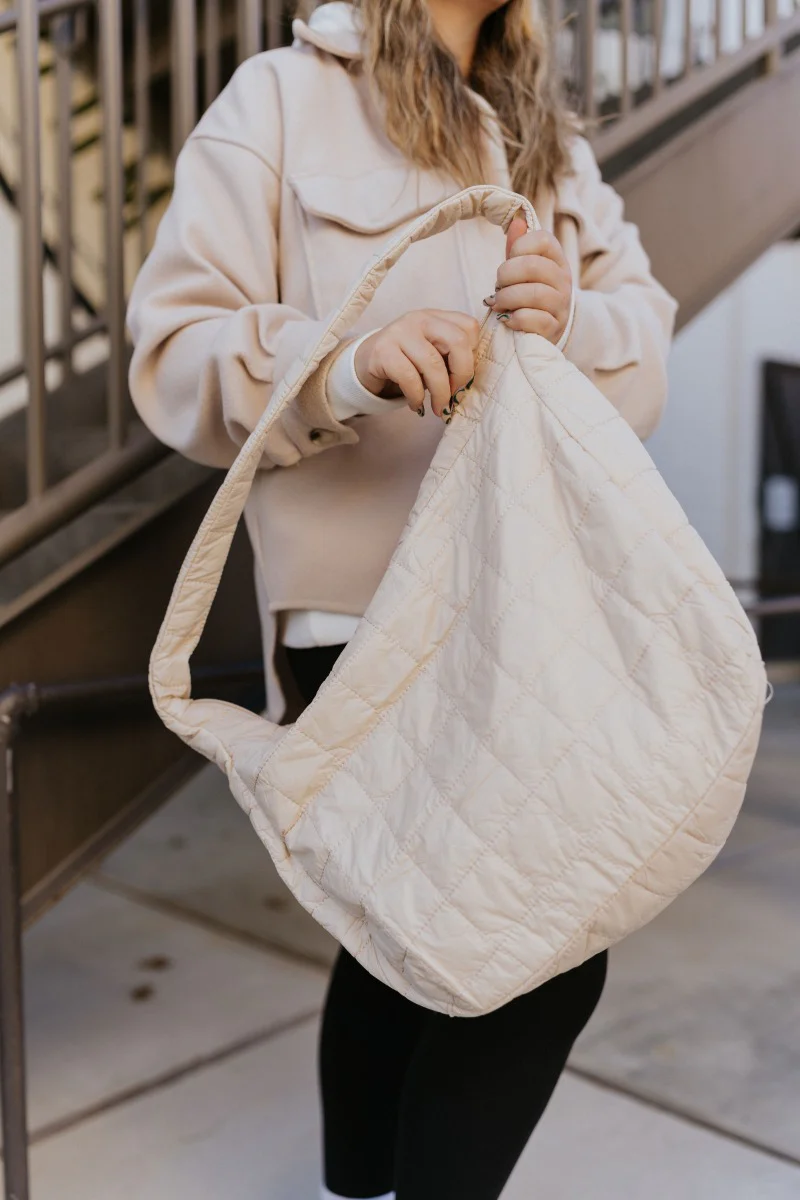 Checked Out Bag in Beige - Image 2