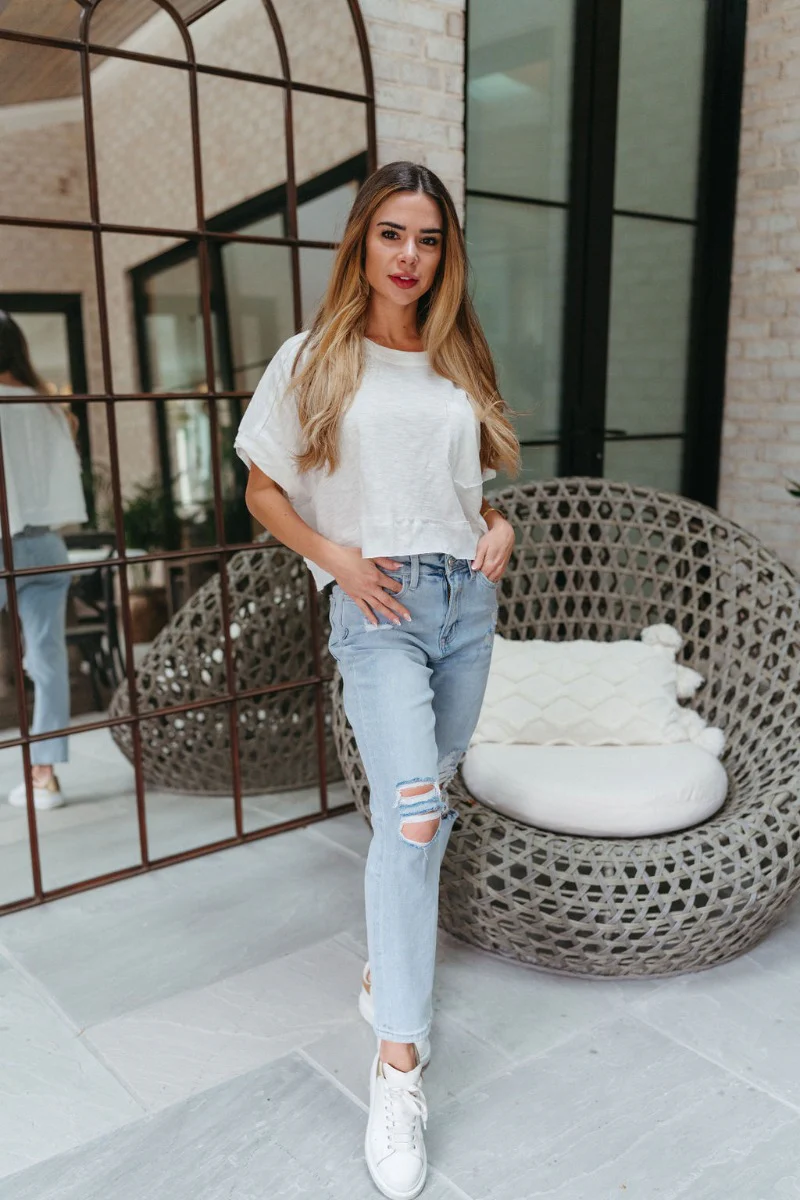 Chill Out Top in White
