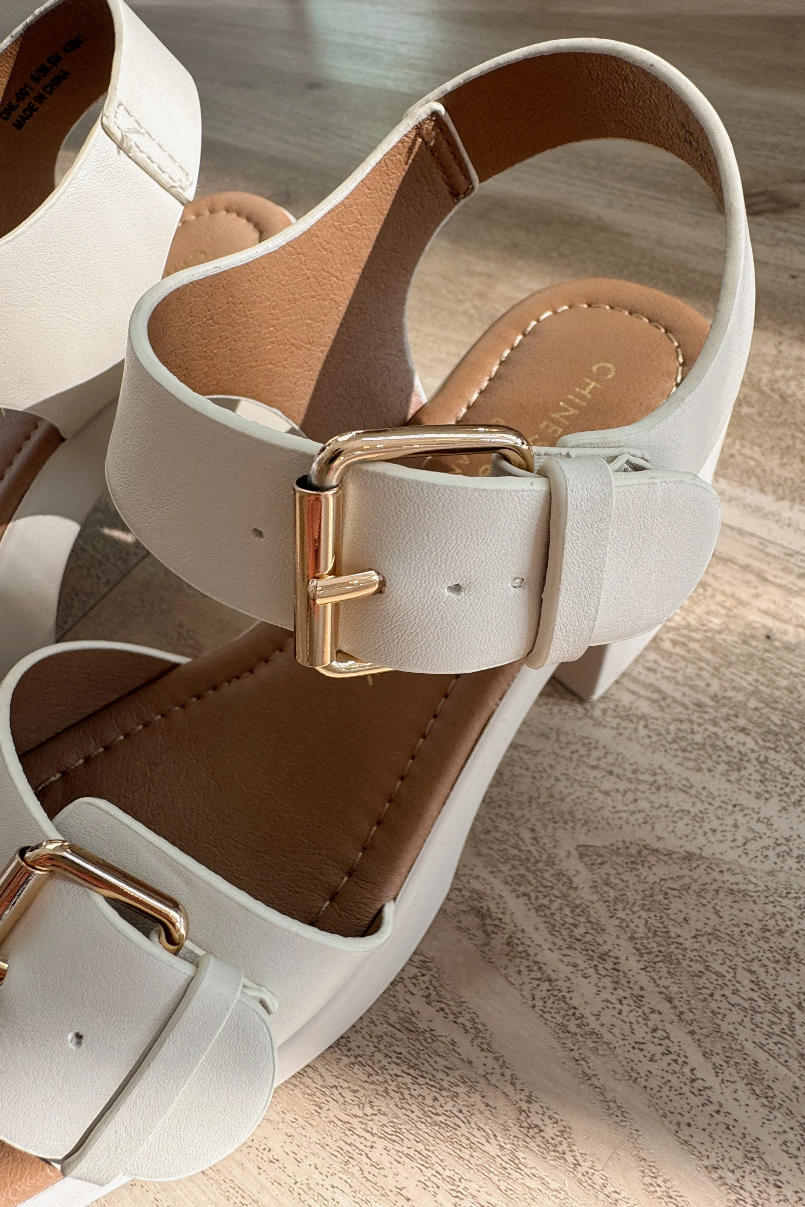 Chinese Laundry Drew Smooth Cream & Gold Heel - Image 7
