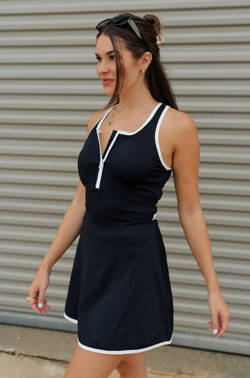 Chloe Black & White Athleisure Mini Dress - Image 3