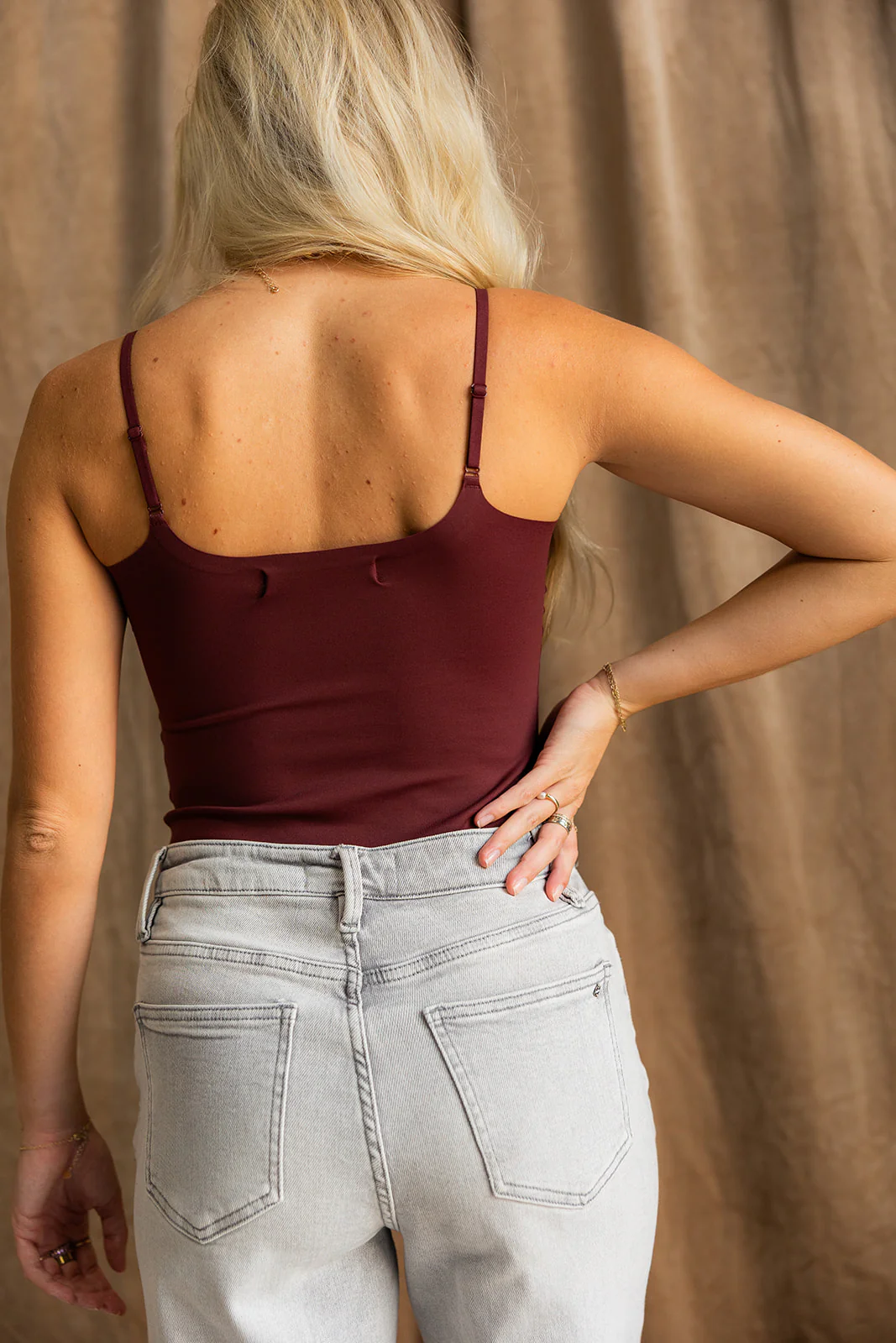Chloe Burgundy Brami Tank - Image 3