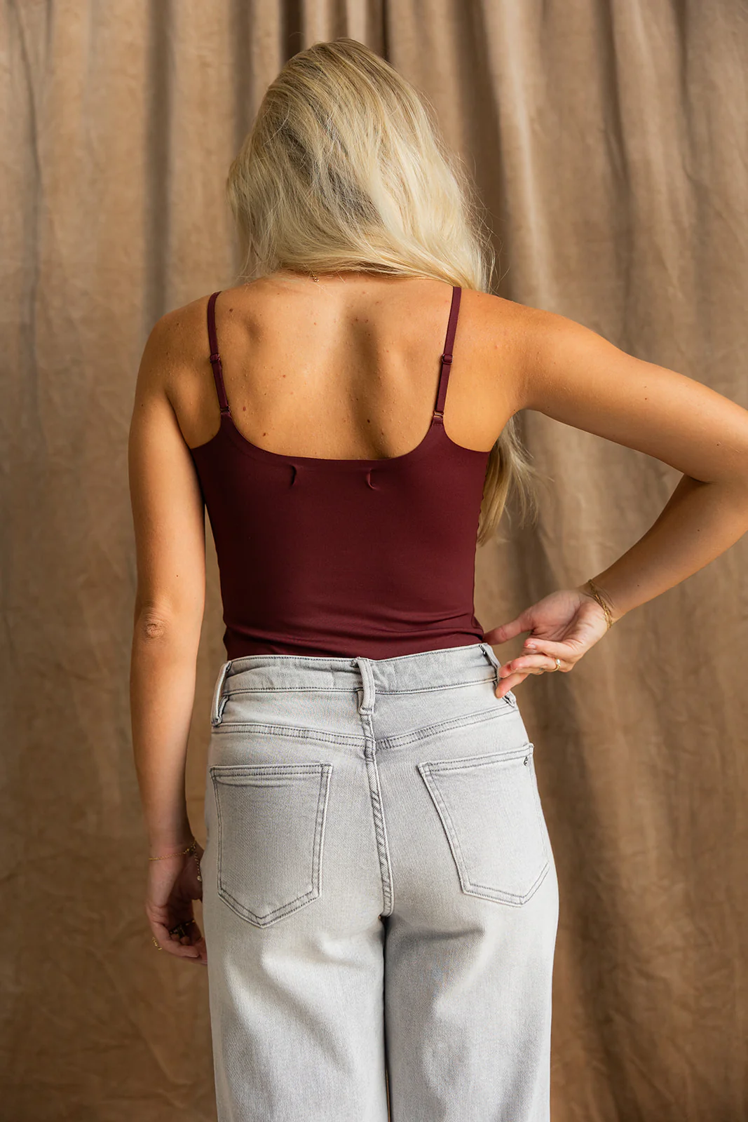 Chloe Burgundy Brami Tank - Image 4